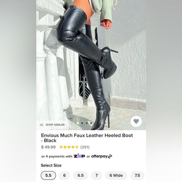 Black Over the thigh platform heels - Picture 4 of 4